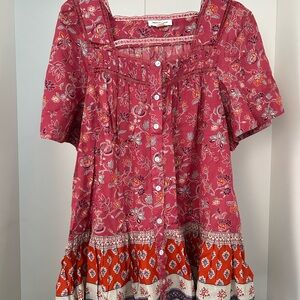 beachlunchlounge Pink  Floral top